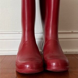 Hunter red Tall Rain Boots